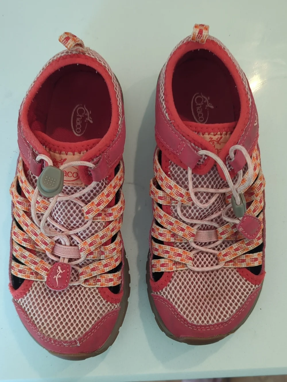 Chaco Kids Coral Pink Multi-Strap Water Shoes